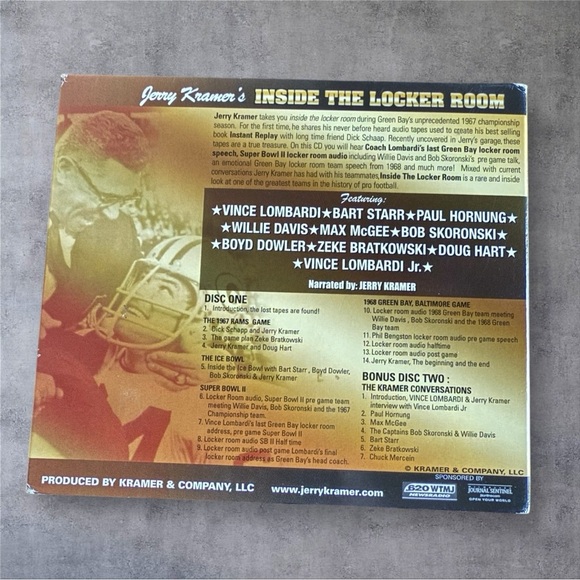 JERRY KRAMER'S "Inside the Locker Room" CD Set & Companion Photo Booklet - Picture 2 of 8